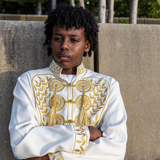 Off-White/Gold Somali Jouke